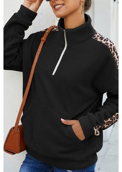 Şık Kadın Polar Bluz - Uzun Kollu Balıkçı Yaka