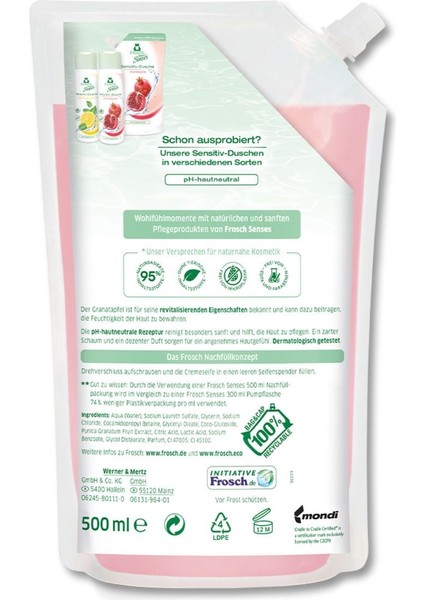 Senses Nar Krem Sabun 500 ml – Doğal Içerikli, Cilt Dostu, Vegan fiyatları