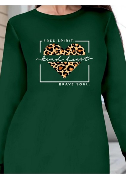 Desenli Viskon Uzun Kollu Kadın Bluzu