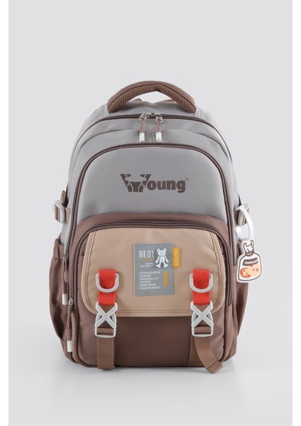 Ortopedik Ve Suya Dayanıklı Kahverengi Okul Sırt Çantası (51944)