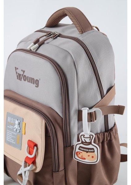 Ortopedik Ve Suya Dayanıklı Kahverengi Okul Sırt Çantası (51944) fiyatları