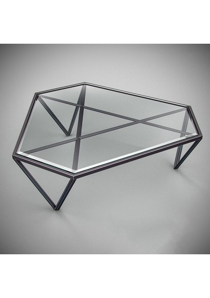 Tri Siyah Metal Cam Orta Kahve Sehpası fiyatları