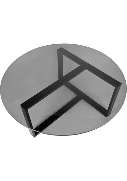 Kevan Siyah Metal Cam Orta Sehpa modelleri