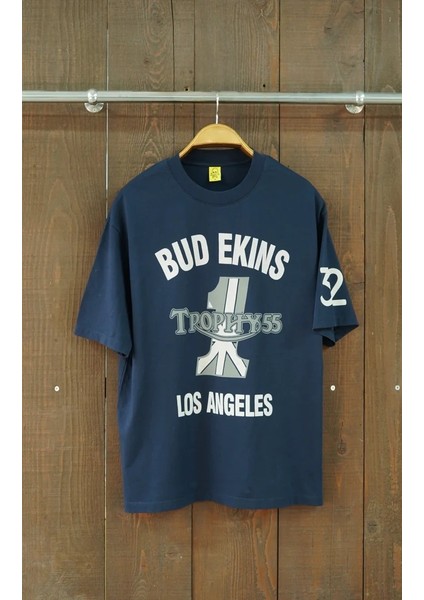 Triumph Bud Ekins Oversize Kısa Kollu Koyu Lacivert Tshirt
