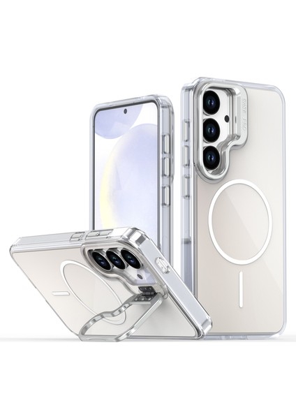 Samsung Galaxy S25 Tpu + Akrilik Degrade Telefon Kılıfı ve Magsafe ile Uyumlu Kickstand (Yurt Dışından)