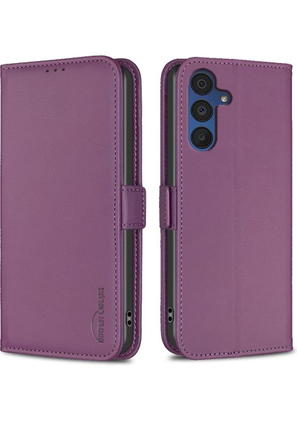 Samsung Galaxy S25 Fe Pu Deri Kapaklı Folio Telefon Cüzdan Kılıfı (Yurt Dışından)