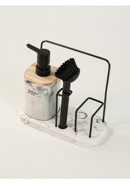 Cleen 3'lü Polyresin Sabunluk Seti (Beyaz) fiyatları