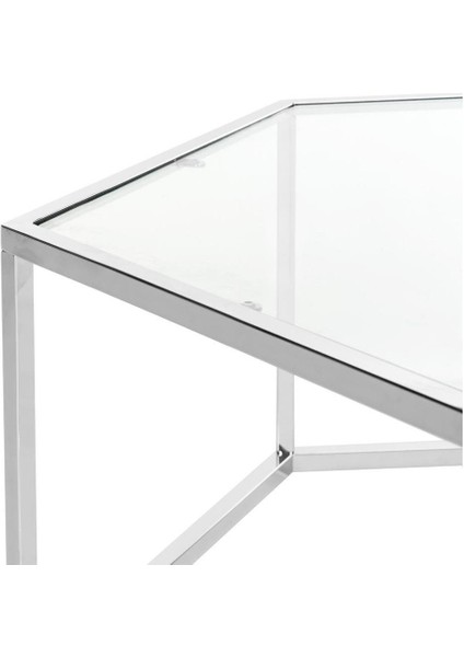 Cays Paslanmaz Metal Cam Orta Sehpa