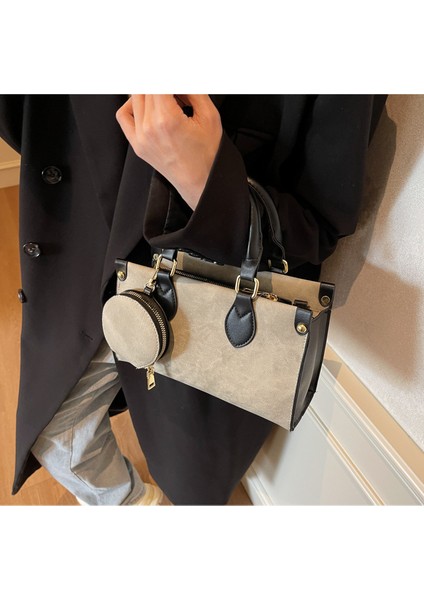 Kontrast Renk Basit Trend El Çantası Omuz Çantası Çok Yönlü Başlangıç Crossbody Çanta Aksesuarları ile Ayarlanabilir Omuz Kayışı (Yurt Dışından)