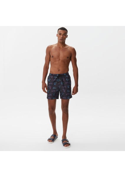 Erkek Siyah Baskılı Mayo Şort T35225T.0TB