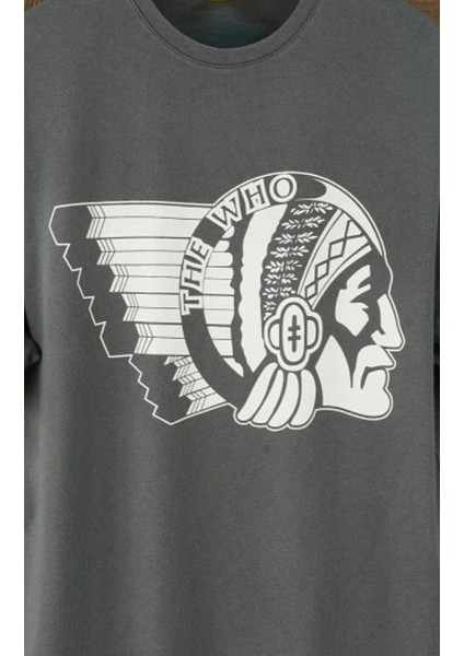 The Who Retro Rock Band Kısa Kol Gri Oversize Tshirt fiyatları
