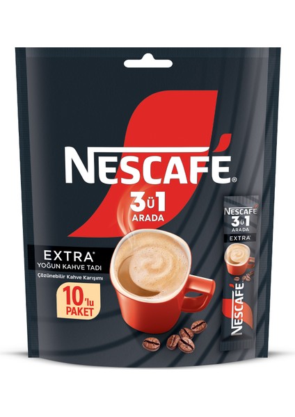 3ü1 Arada Extra Çözünebilir Kahve 16, 5g 10'lu Paket 10X6 fiyatları