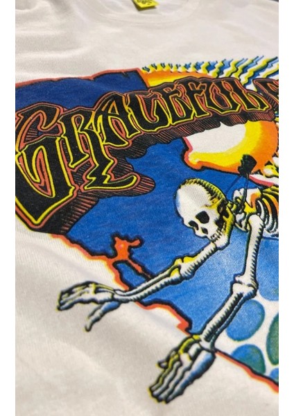 The Graceful Dead Surfer Oversize Kısa Kollu Off White Tshirt modelleri