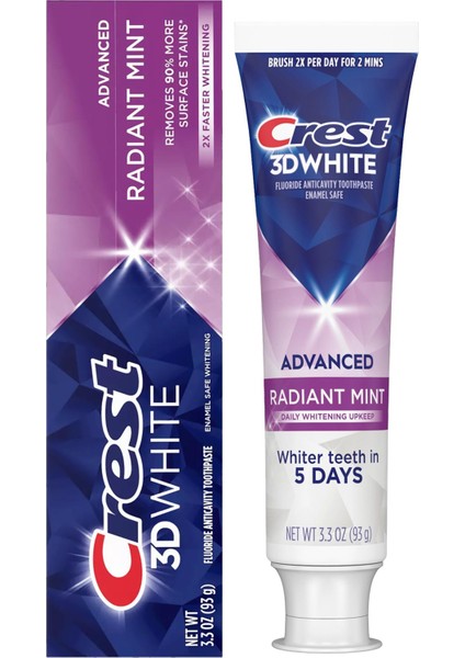3D White Advanced Radiant Mint Diş Macunu 93GR