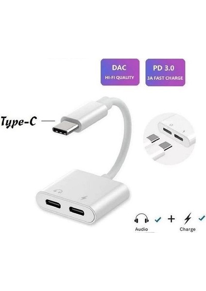 5067 Type C To Kulaklık Hızlı Şarj Giriş Çevirici Çoklayıcı Çoğaltıcı Splitter Adaptör Type C To Type-C Dönüştürücü modelleri