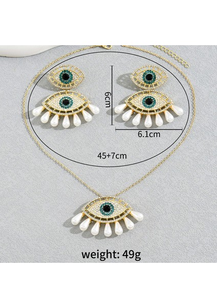 ADORE5172 Altın Şeytan Gözü Takı Seti (Yurt Dışından) modelleri