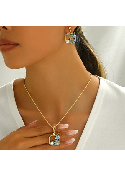 ADORE5558 Altın Çiçek Desenli Takı Seti (Yurt Dışından) fiyatları