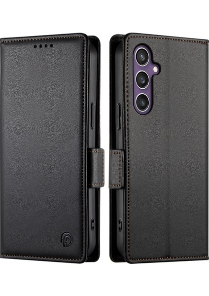 Samsung Galaxy S25 Fe Stand Kılıf Pu Deri Cüzdan Telefon Kılıfı (Yurt Dışından)
