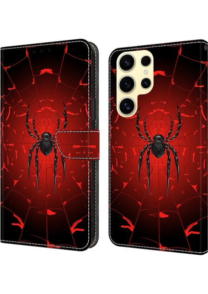 Samsung Galaxy S25 Ultra Cüzdan Pu Deri Kapaklı Stand Telefon Kılıfı (Yurt Dışından)