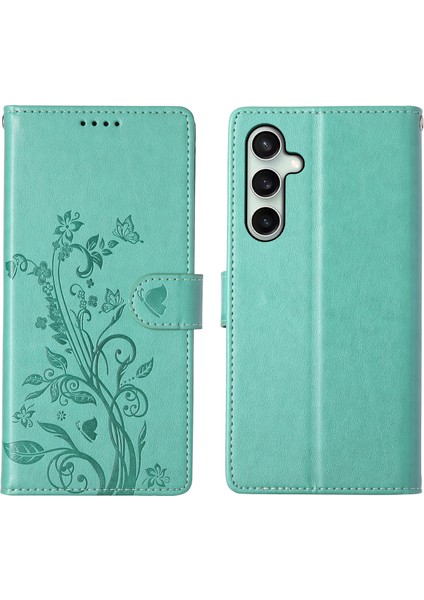 Samsung Galaxy S25 Fe Cüzdan Pu Deri Telefon Kılıfı ve Bilek Kayışı (Yurt Dışından)