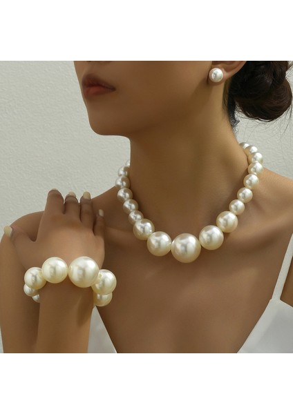 ADORE4963 Beyaz Uyumlu Inci Takı Seti (Yurt Dışından) fiyatları