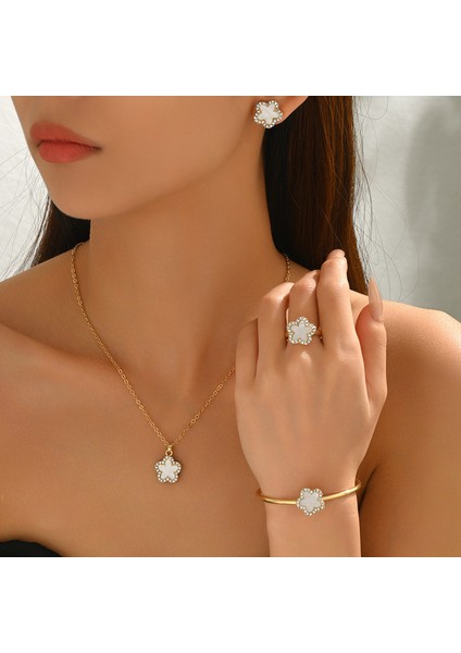 ADORE09521 Altın Çiçek Desenli Takı Seti (Yurt Dışından) fiyatları