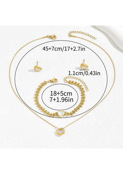 ADORE5309 Altın Aşk Kolye Takı Seti (Yurt Dışından) modelleri