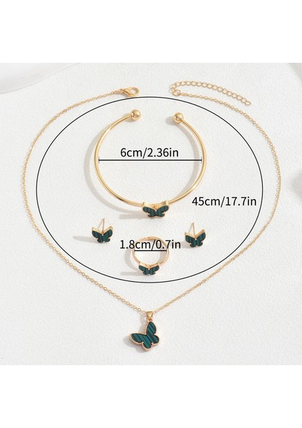 ADORE5394 Altın Kelebek Kolye Ucu Takı Seti (Yurt Dışından) modelleri