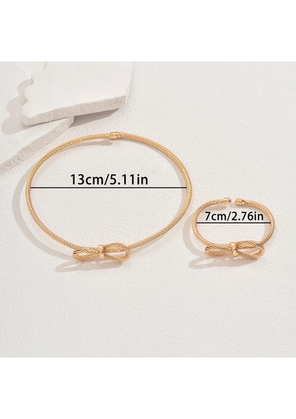 ADORE5637 Altın Geometrik Fiyonklu Takı Seti (Yurt Dışından) modelleri