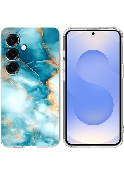 Samsung Galaxy S25 FE Mermer Desenli Yumuşak TPU Telefon Kılıfı (Yurt Dışından)