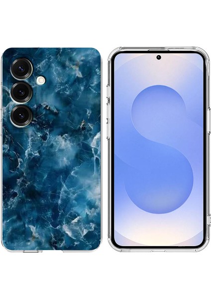 Samsung Galaxy S25 FE Mermer Desenli Yumuşak TPU Telefon Kılıfı (Yurt Dışından)