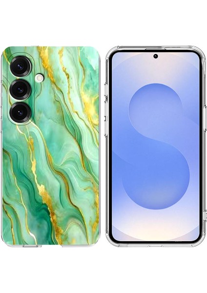 Samsung Galaxy S25 FE Mermer Desenli Yumuşak TPU Telefon Kılıfı (Yurt Dışından)
