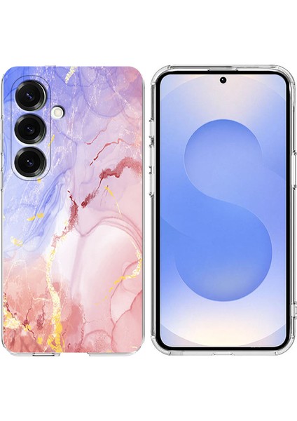 Samsung Galaxy S25 FE Mermer Desenli Yumuşak TPU Telefon Kılıfı (Yurt Dışından)