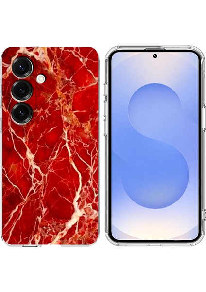 Samsung Galaxy S25 FE Mermer Desenli Yumuşak TPU Telefon Kılıfı (Yurt Dışından)