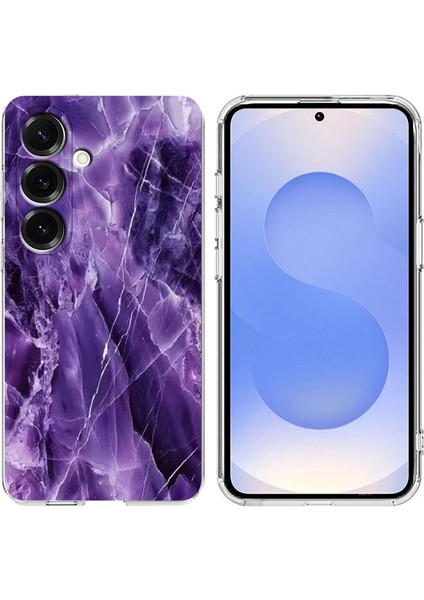Samsung Galaxy S25 FE Mermer Desenli Yumuşak TPU Telefon Kılıfı (Yurt Dışından)