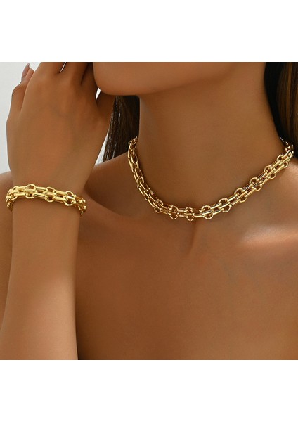 ADORE0050 Altın Sade Takı Seti (Yurt Dışından) fiyatları