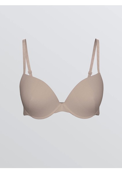 Lcw Dream Mürdüm Balenli Dolgusuz Düz Tişört Sütyen