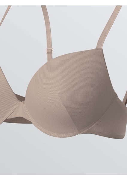 Lcw Dream Mürdüm Balenli Dolgusuz Düz Tişört Sütyen modelleri