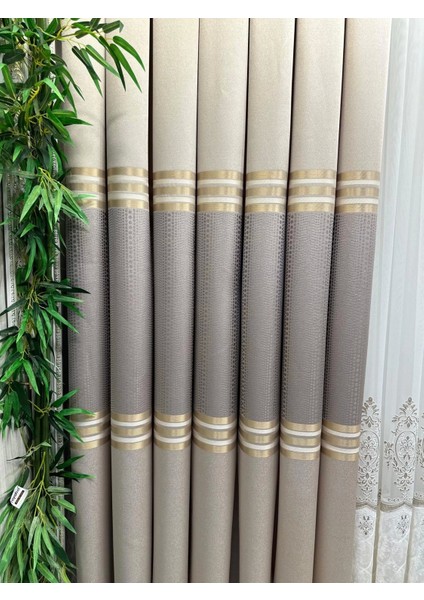 Mızraklı FT632256 V-5202 Vizon 1/3 Sık Pile Fon Perde Apm indirimleri