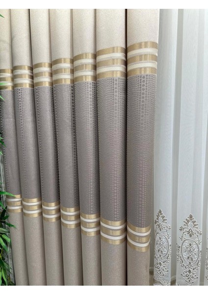 Mızraklı FT632256 V-5202 Vizon 1/3 Sık Pile Fon Perde Apm fırsatları