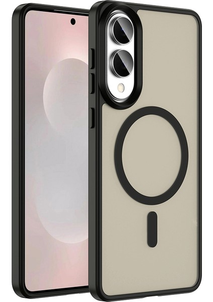 Galaxy S25 Edge Kılıf M-Safe Şarj Özellikli Mat Arka Yüzey Btbm Sio Kapak - Siyah