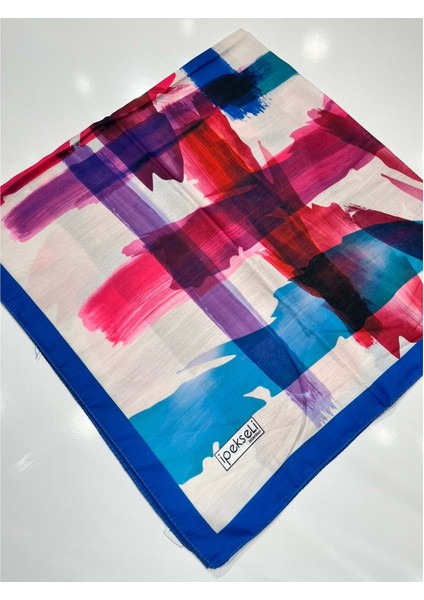 Ipekseli Pamuklu Eşarp Spor Desen - 6