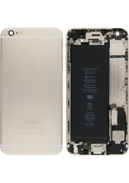 iPhone 6 Plus Uyumlu Batarya Kapaklı Dolu Kasa (Gold) VR-18015