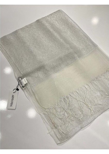 Armanda Simli Tül Şal %30 Ipek - 14