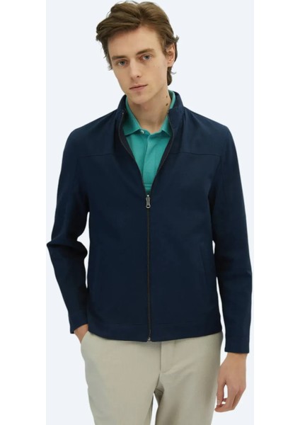 Lacivert Regular Fit Gizli Kapüşon Casual Dokuma Çift Taraflı Mont fiyatları