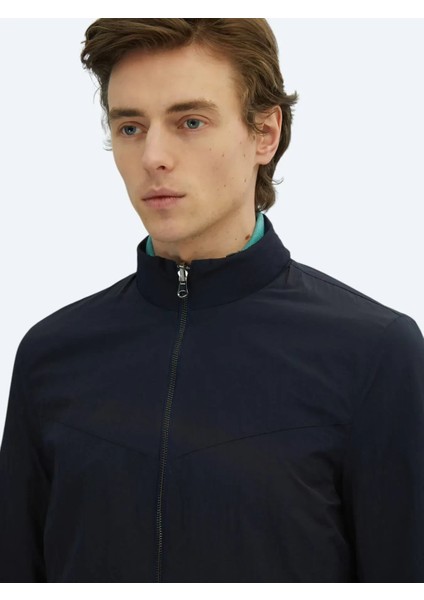 Lacivert Regular Fit Gizli Kapüşon Casual Dokuma Çift Taraflı Mont fırsatları