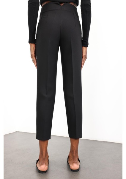 Siyah Flatolu Pantolon 5113
