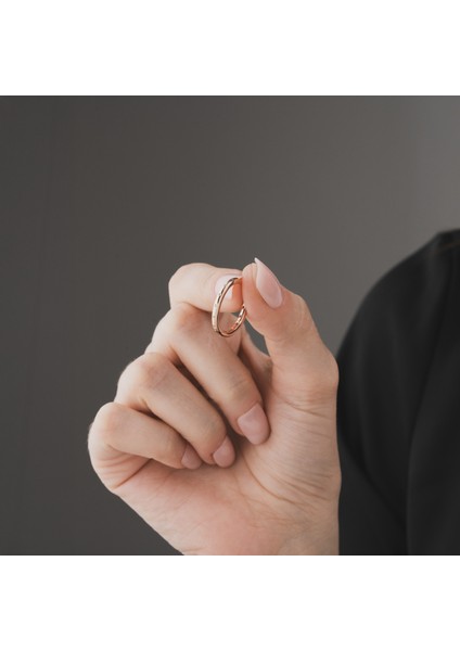 Rose Gold Kaplama Hoops Küpe indirimleri