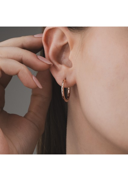 Rose Gold Kaplama Hoops Küpe