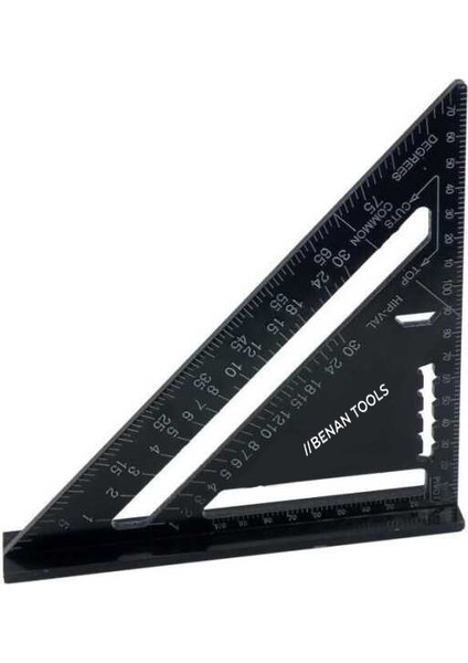 300 mm Terazili Ayarlı Gönye ve 175 Mm. Üçgen Gönye 2'li Set